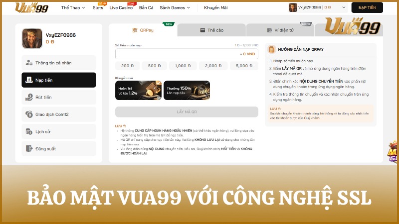 Bảo mật VUA99 đảm bảo an toàn dữ liệu và giao dịch