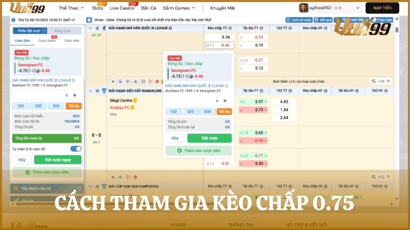Hướng dẫn cách tham gia và đọc hiểu bảng kèo chấp 3/4 đầy đủ