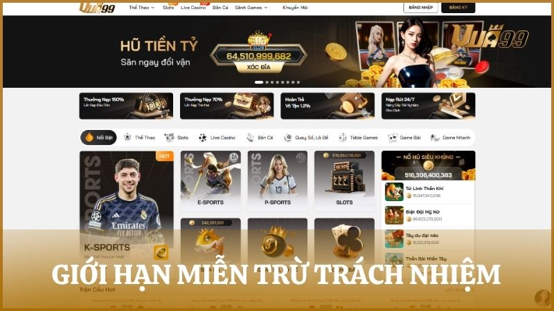 Chính sách miễn trừ trách nhiệm VUA99 minh bạch