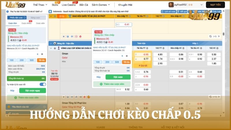 Quy tắc cược cơ bản trong kèo chấp 1/2 mà người mới tham gia cần nắm vững