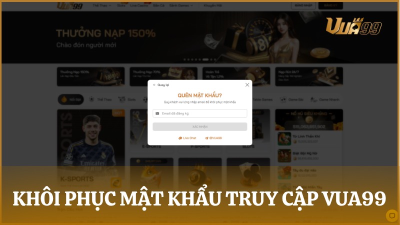 Xác minh OTP VUA99, lấy lại mật khẩu đăng nhập VUA99